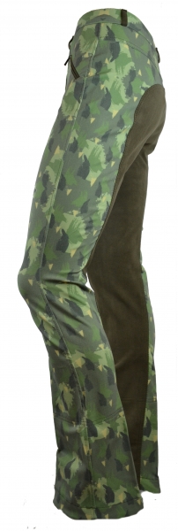 Damen Jodhpurreithose  "Camouflage Print" in Grün Größe 38